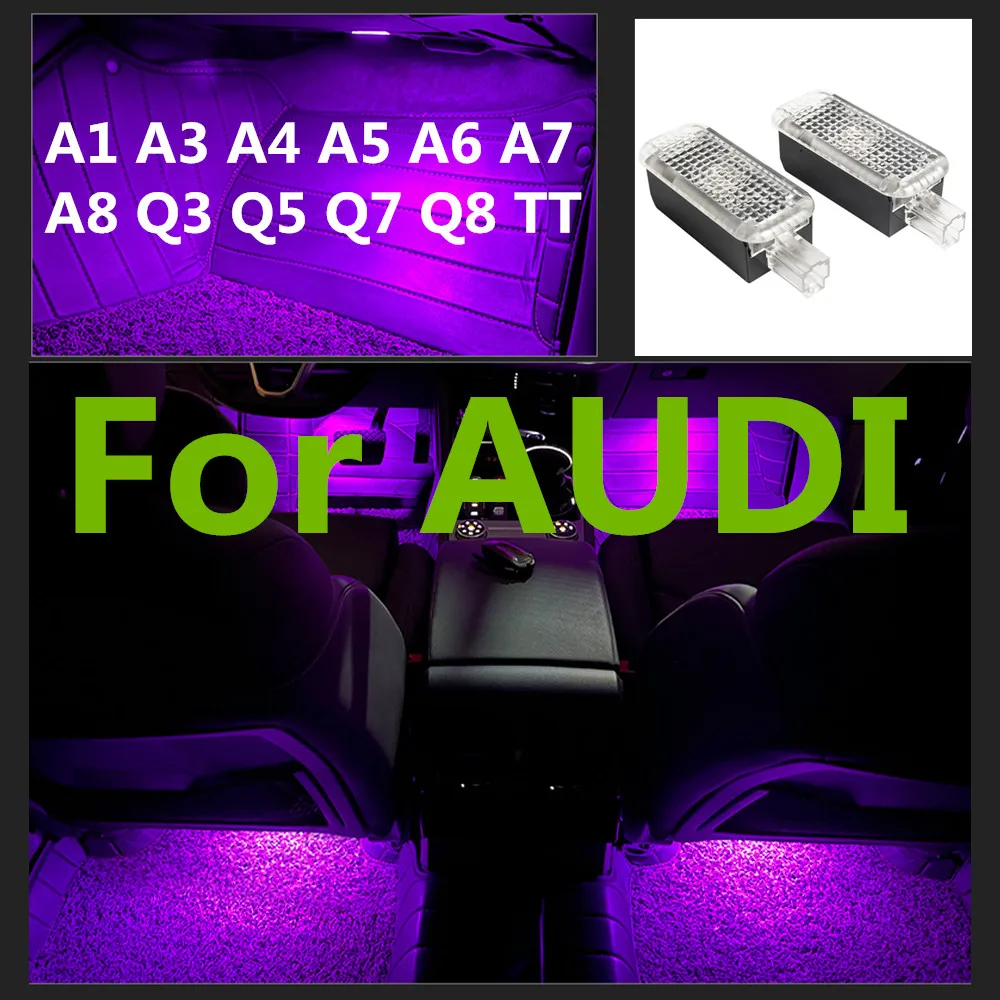 Led Car Footwell Lamp Interni Rgb Atmosphere Light Accessori Per Audi A3 8P Q3 Q5 Q7 A1 8X A4 B7 B8 B9 A5 A6 C5 C6 C7 A7 Tt