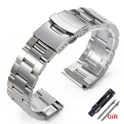 Premium Universal Stainless Steel Quick Release Watch Strap, Silver Finish - 26mm (Silver)