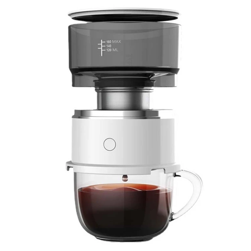 2023 New Mini Electric Drip Coffee Pot Hand Press Capsule Ground Coffee Brewer Outdoor Portable Coffee Maker Espresso Machine washable wire screen french press coffee maker strainer dia 3 3 inch