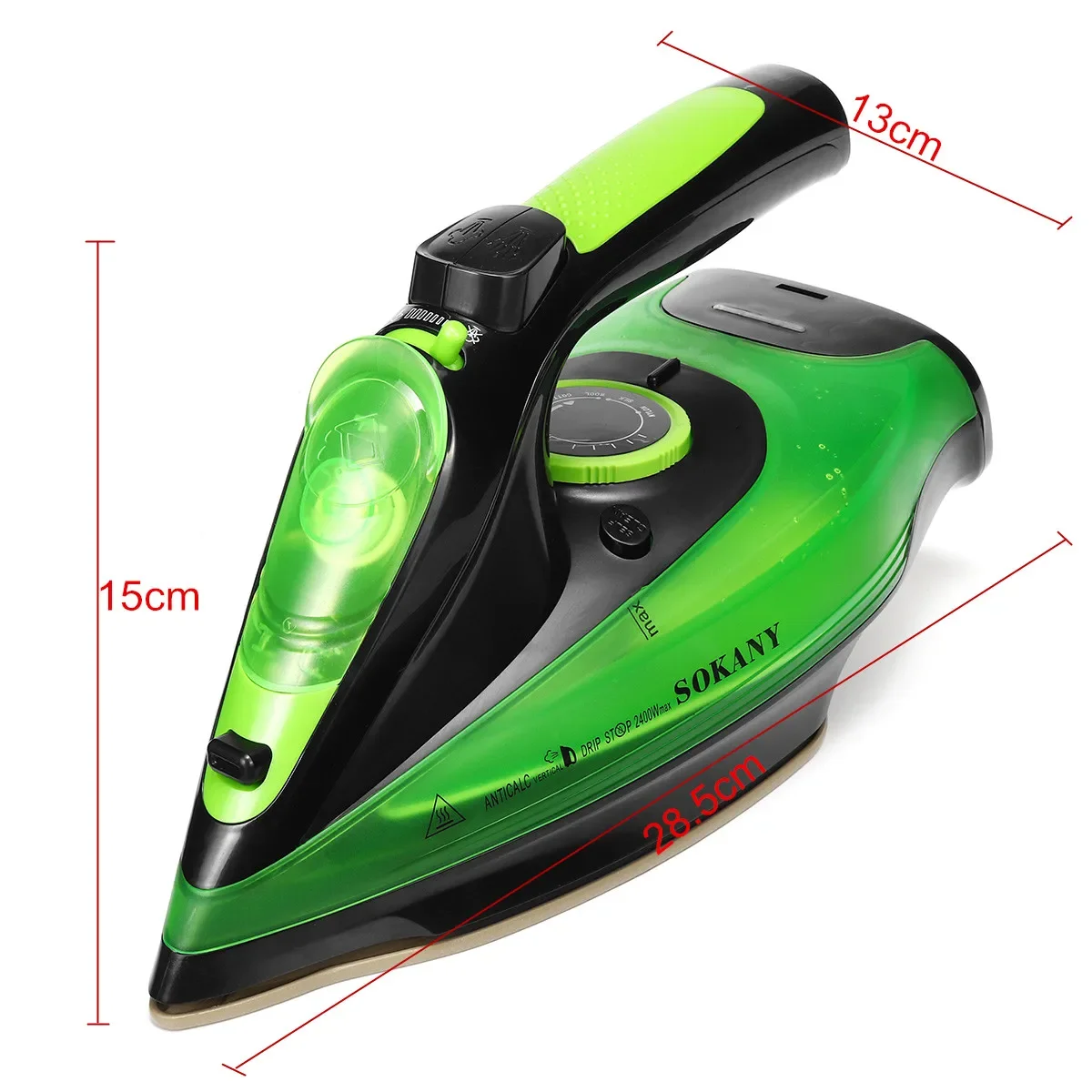 2400W Electric Rope Steam Iron Cordless Charging Steam Iron 5 Speed Adjust Clothes Ironing Steamer ABS+Ceramic Soleplate EU Plug 6