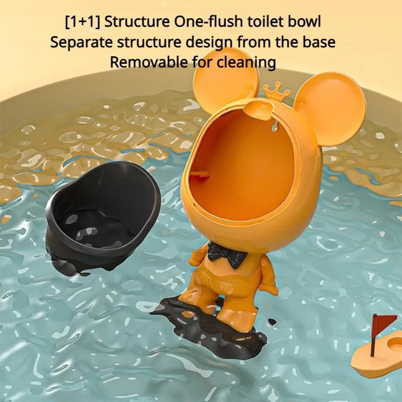 Potty Training Urinal for Toddler Pee Standing Urinals for Boys Funny Animal Wall-Mounted Toddler Toilet Removable easy to Clean 5