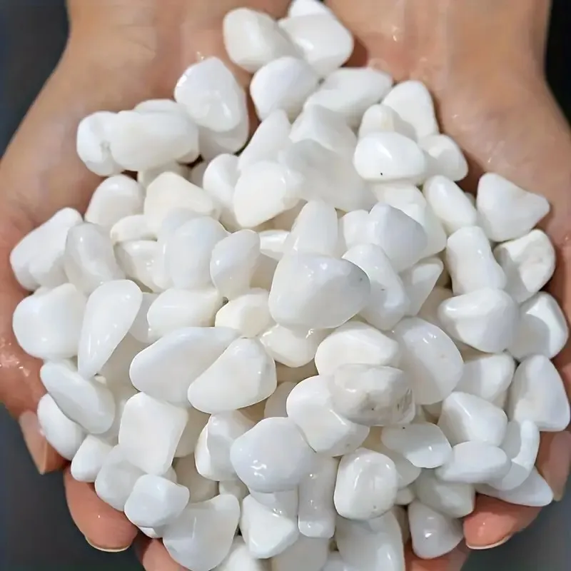 Natural White Stone for Decorative Use - Ideal for Fish Tanks, Flower Pots, Landscaping, and Vases