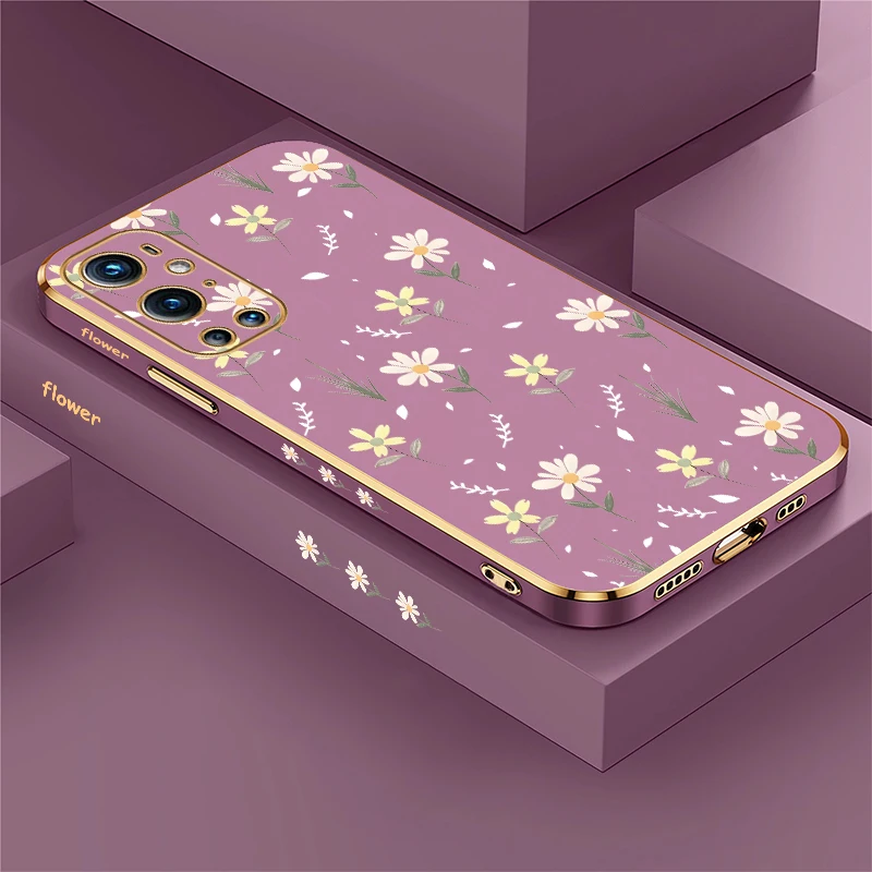 Elegant Floral Print Shockproof Silicone Phone Case
