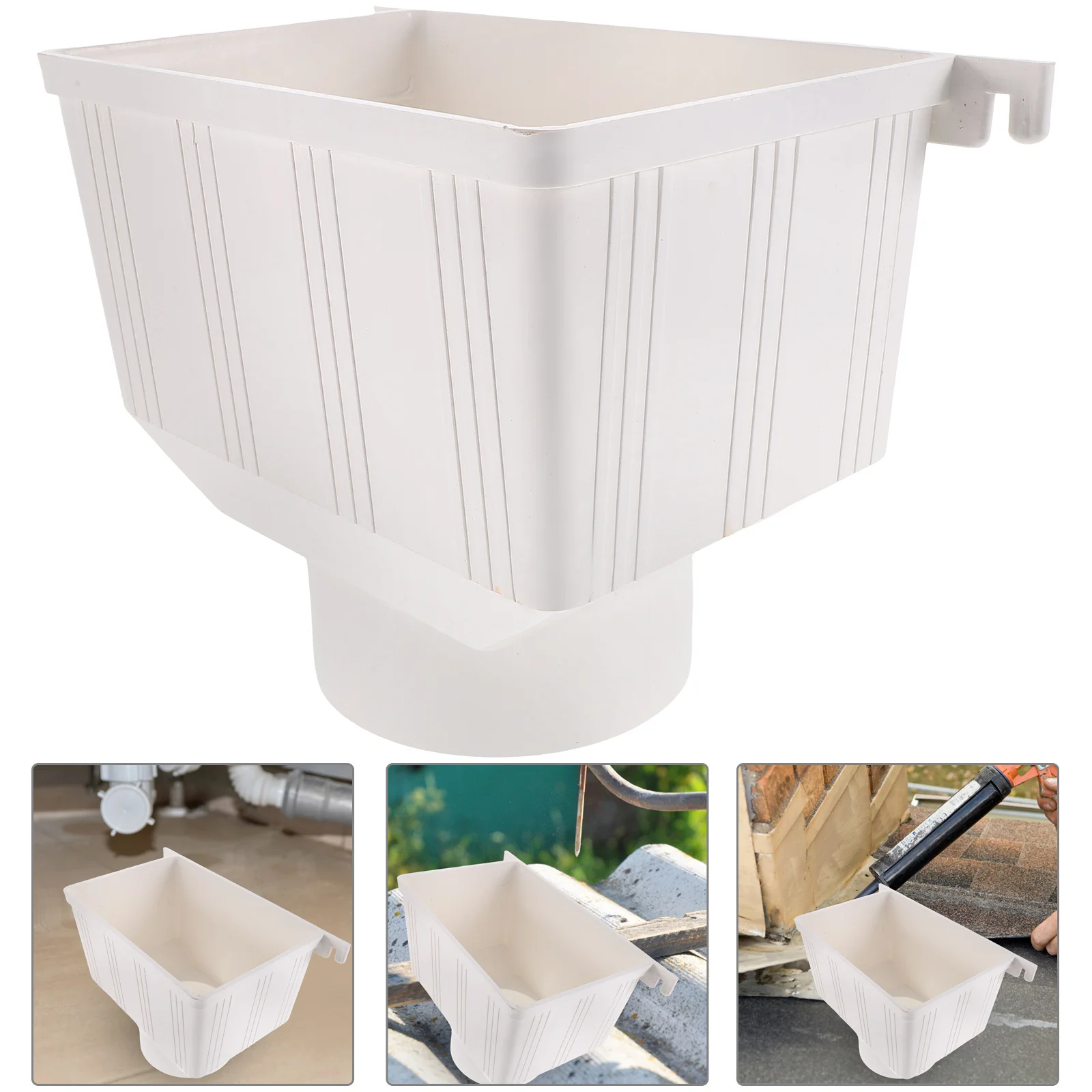

Catch Water Eaves Rainwater PVC Drainage Accessories Sewer Funnel Bucket Strainer Gutter Diverter Plastic Downspout Filter
