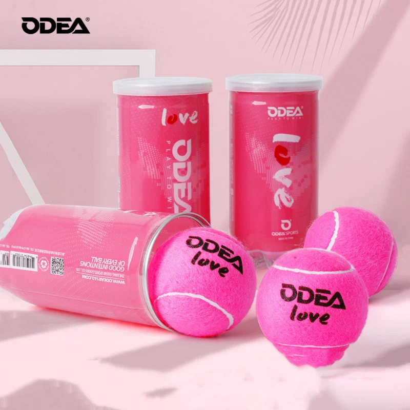 ODEA Tennis Ball 2 ball/barrel pink-limited love model