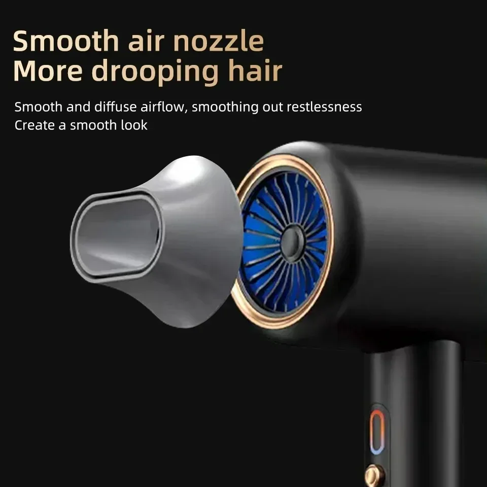 Hairdryer Hot & Cold Brush Hairdryer Negative Ion Powerful Hairdryer for Travelling Home Hairdressing Tools 2400W 3rd Gear 5