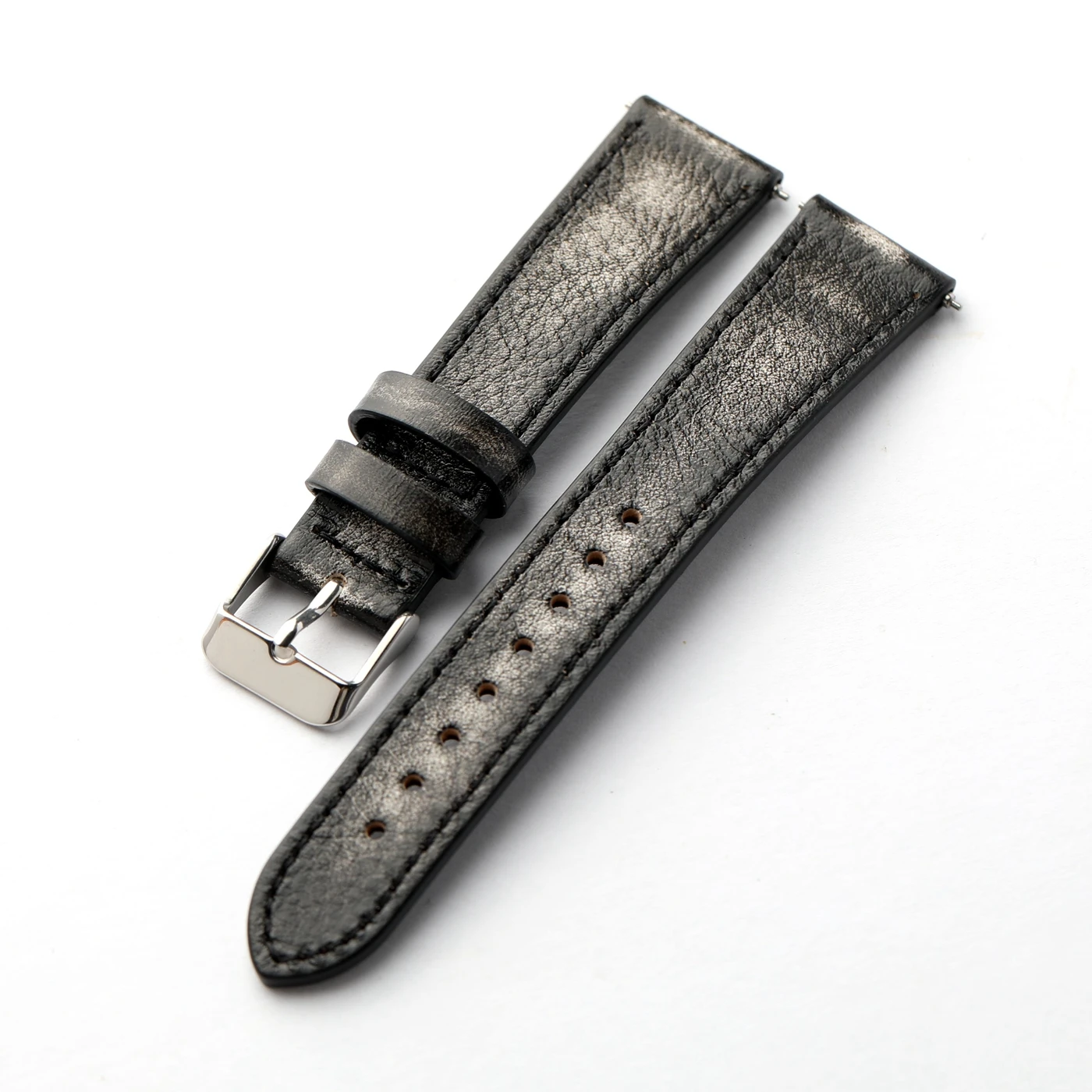 Hand-Painted Retro Italian Leather Watchstrap - Quick Release