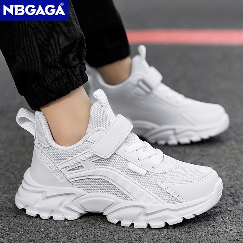 Lightweight Children's Black Sneakers Breathable Mesh for Boys School Casual Walking Shoes Non slip Sport Kids Girl Running Shoe 4