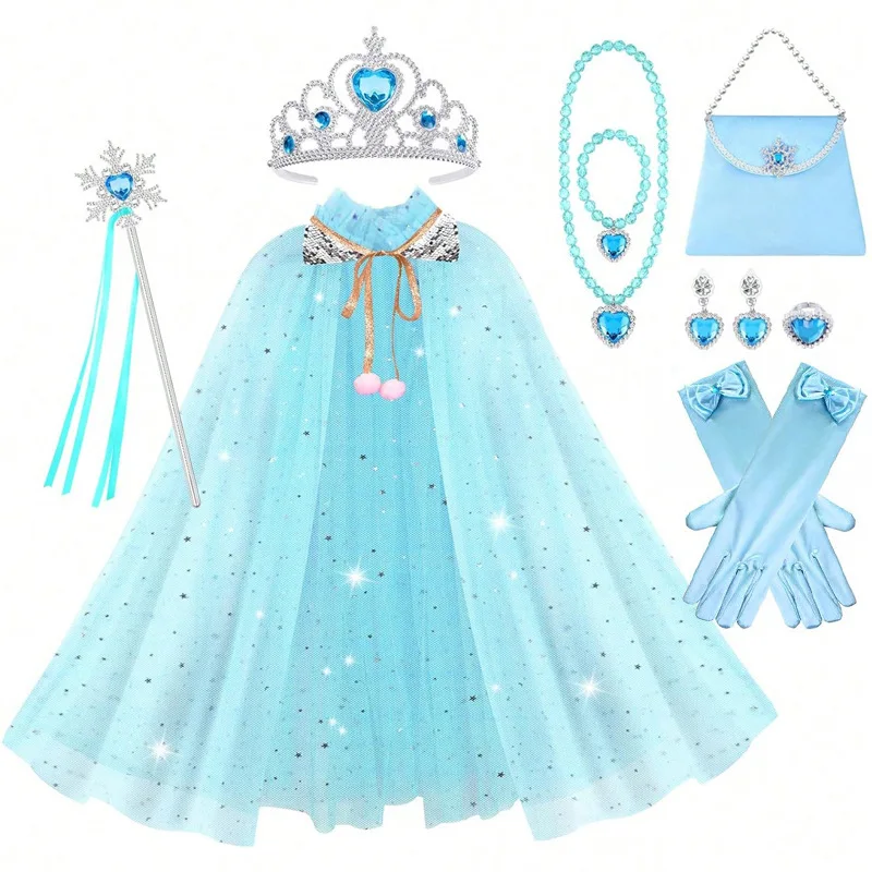 Disney Children's Crown Frozen Magic Wand Bag Set Princess Headwear Girls' Crown Hair Accessories