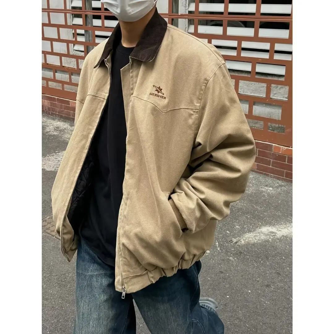 Retro Spring Jackets Men Women Bomber Loose High Street Hip