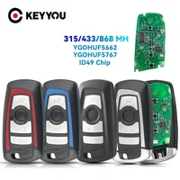 KEYYOU HUF5662 HUF5767 2/3BTN รถรีโมทกุญแจสําหรับ BMW F 3 5 7 Series X5 X6 F20 F22 F30 CAS4 CAS4 + FEM BDC 315/434/868MHz