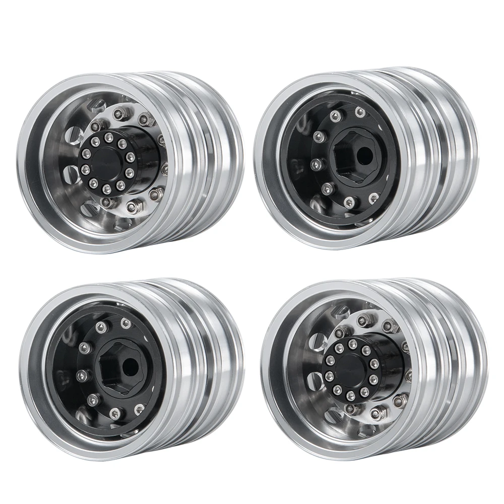 AXSPEED Metal Front Wheel Rims Wheel Hubs for Tamiya 1/14 AXSPEED Metal Front Wheel Rims Wheel Hubs for Tamiya 1/14