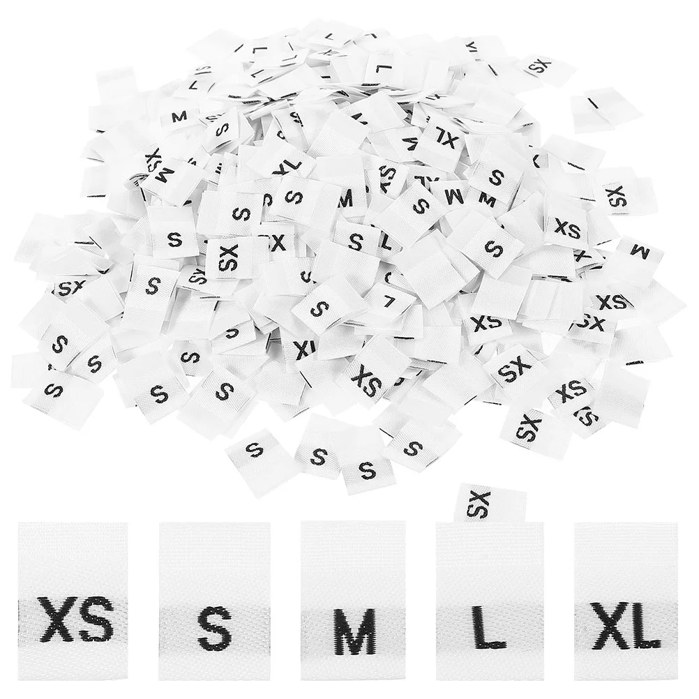 

250 Pcs Clothing Size Label Clothes Labels for Small Garment Tags Garments Universal Pants Washable