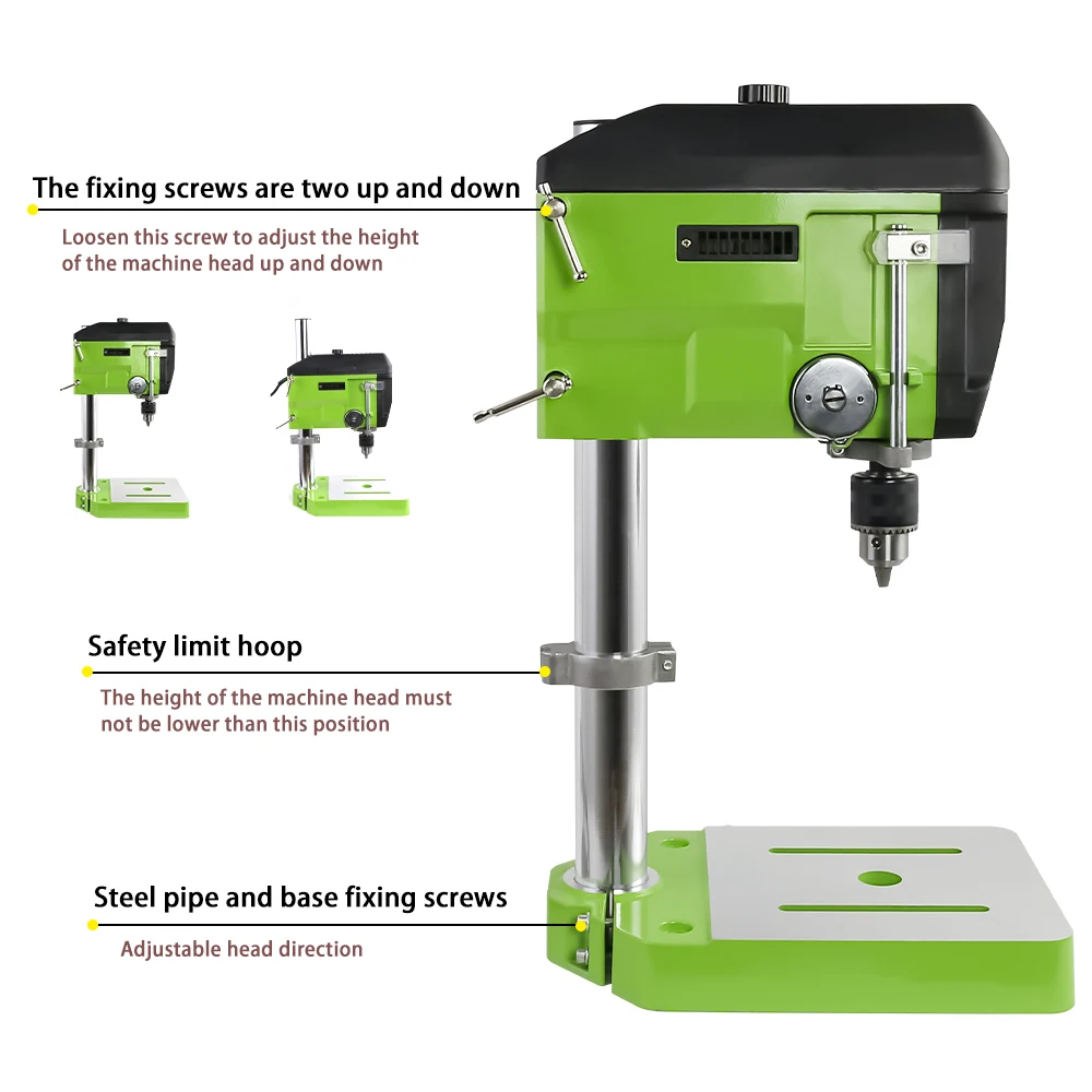 Allsome Benchtop Fúróprés, Változó Sebességű Fúrógép Bg-5168E Bg-516809 ...