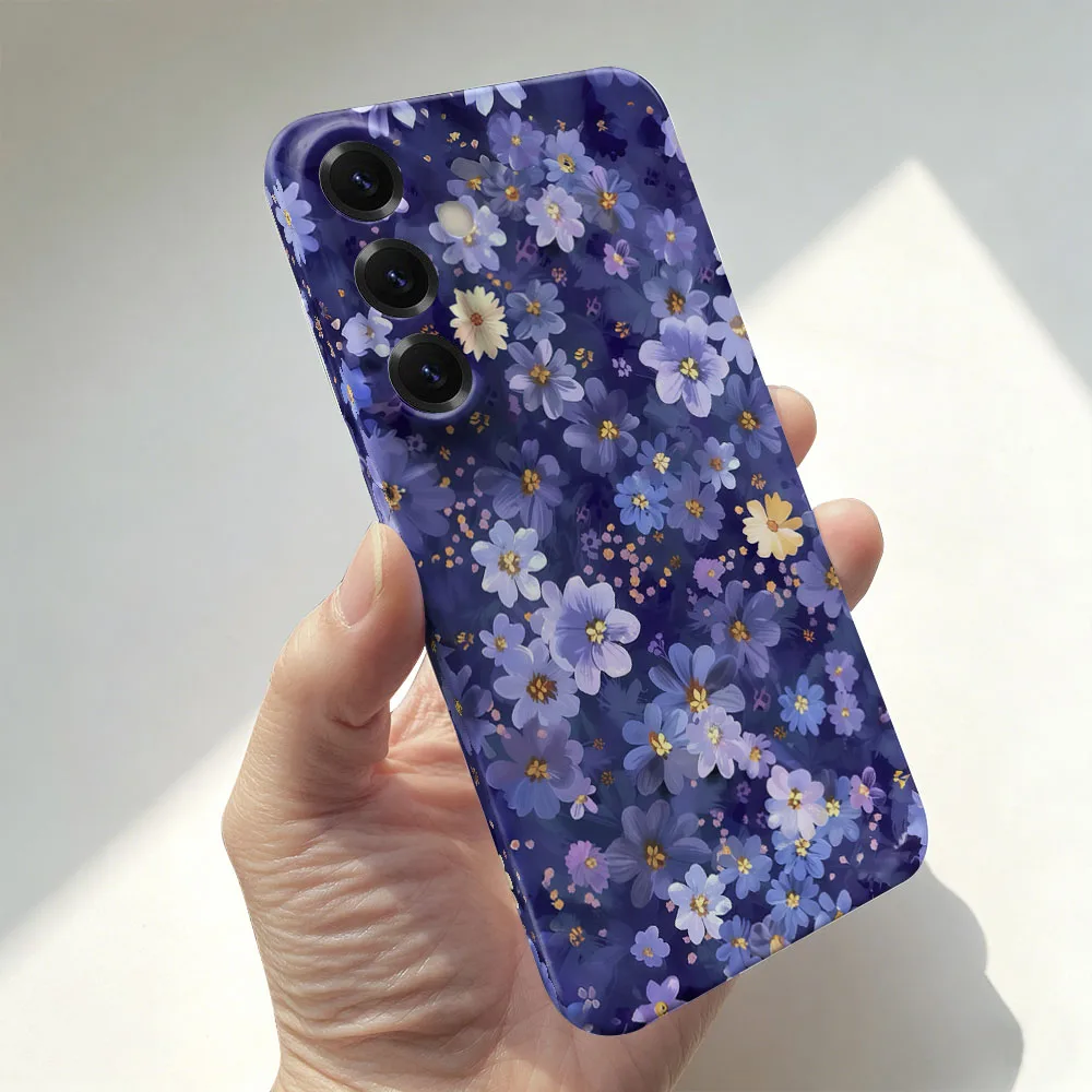 Blue Flower Hard Cover Phone Case