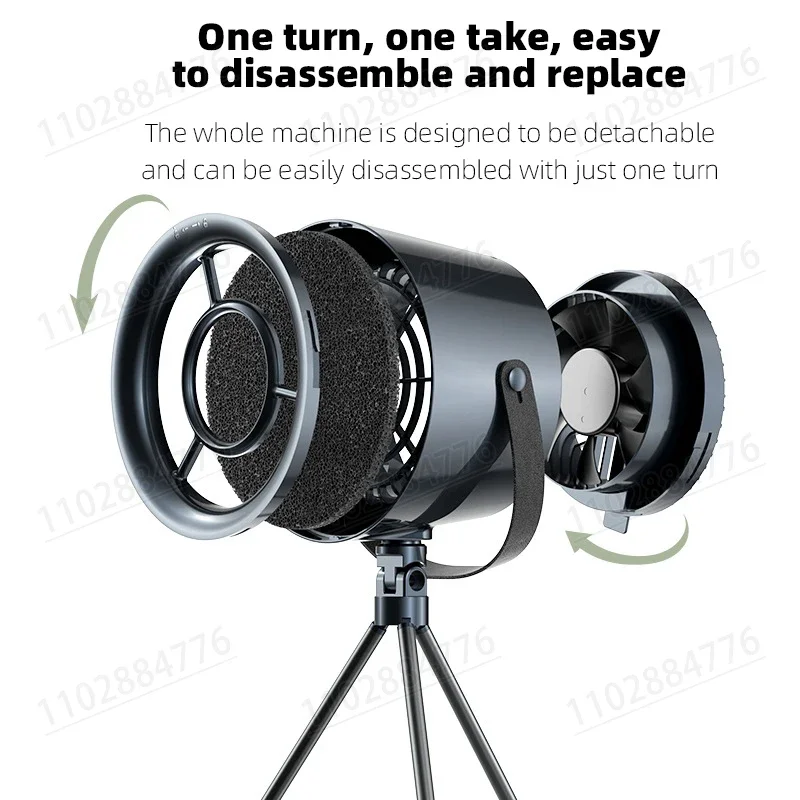 Outdoor Desktop Smoking Machine Portable Mobile Barbecue Hot Pot Exhaust Machine Quiet Strong Suction Exhaust Fan Range Hood
