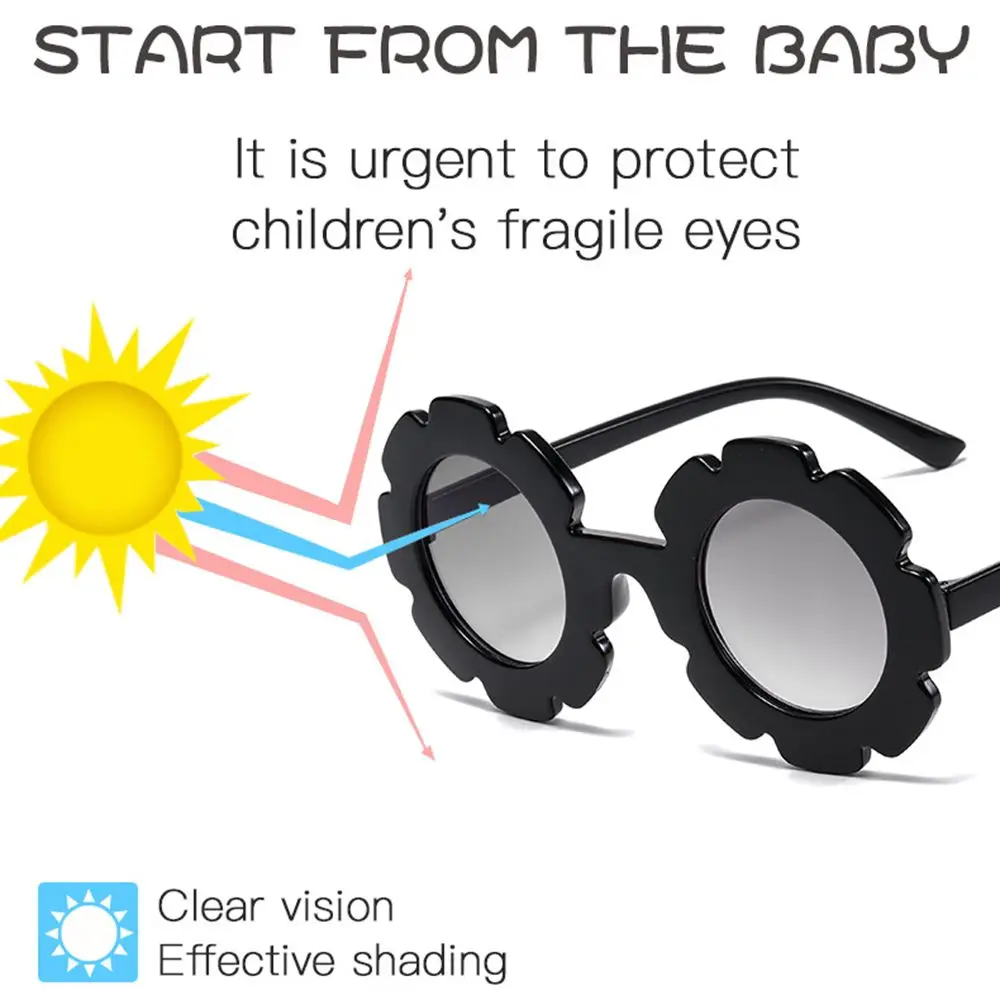 2023 Vintage Kids Sunglasses Child Sun Glasses Round Flower Baby Children UV400 Sport Sunglasses Girls Boys Fashion_voghion.com