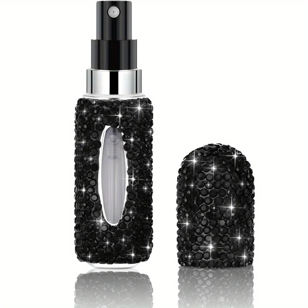 Luxurious Rhinestone Travel Perfume Atomizer - 5ml Refillable Mini Spray Bottle Gift