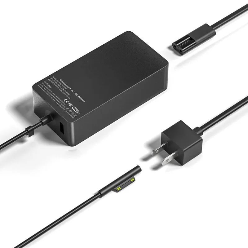 For Microsoft Surface Book3/2 1932 Charger 127W 15V 8A Surface Pro9/8/7/6 Laptop4/3/2 Go3/2 Power Adapter Supply Compatible with 6
