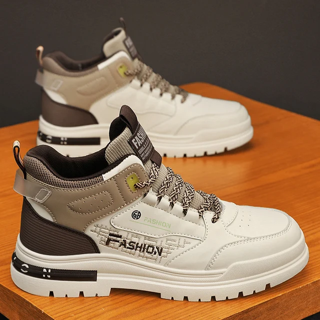 Baskets décontractées à semelle souple pour hommes, chaussures canisées pour hommes, chaussures de marche en plein air, chaussures de sport d'automne 3