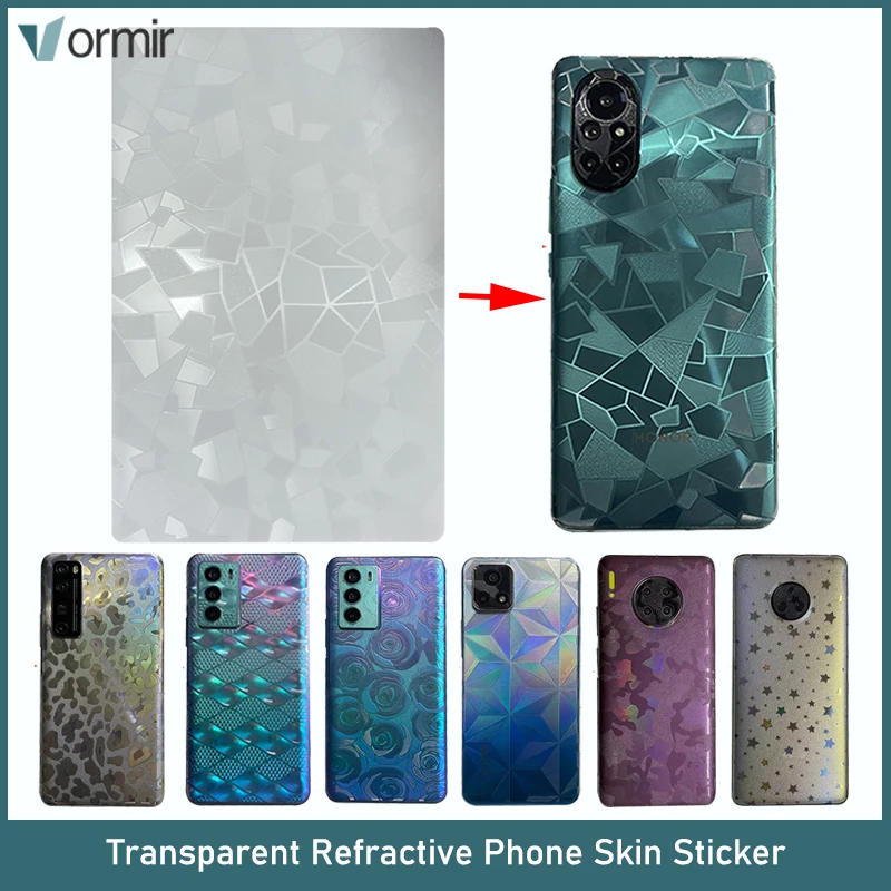 Vormir Transparent Refractive Smartphone Skins Sticker for iPhone 13 12 11 Pro Max Back Housing Protective Films for Cut Machine