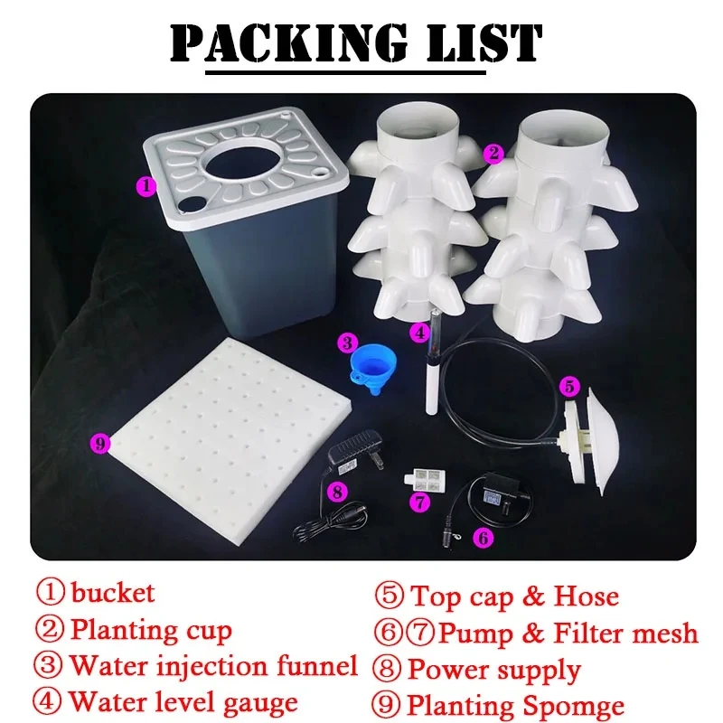 Hydroponic Growing System Mini Detachable Indoor Outdoor Home Grow Herb Vertical Garden Tower DIY Balcony Vegetables Planter