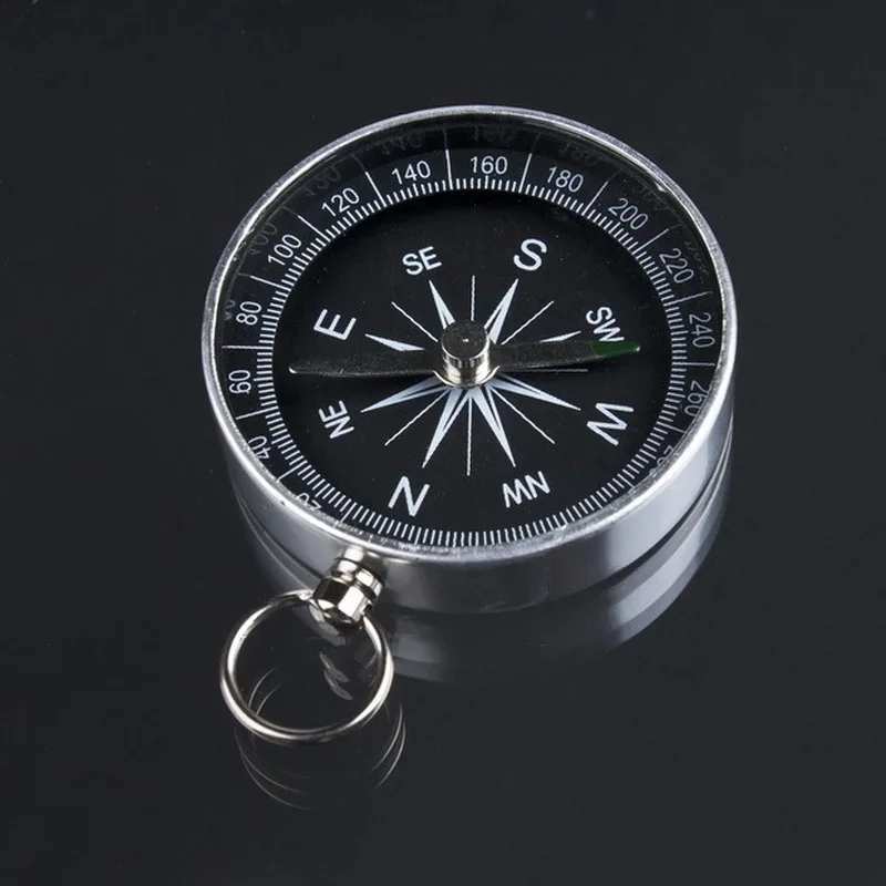 Portable Aluminum Emergency Compass Lightweight Outdoor Survival Compass Tourist Hiking Compass Camping Tools Equipment