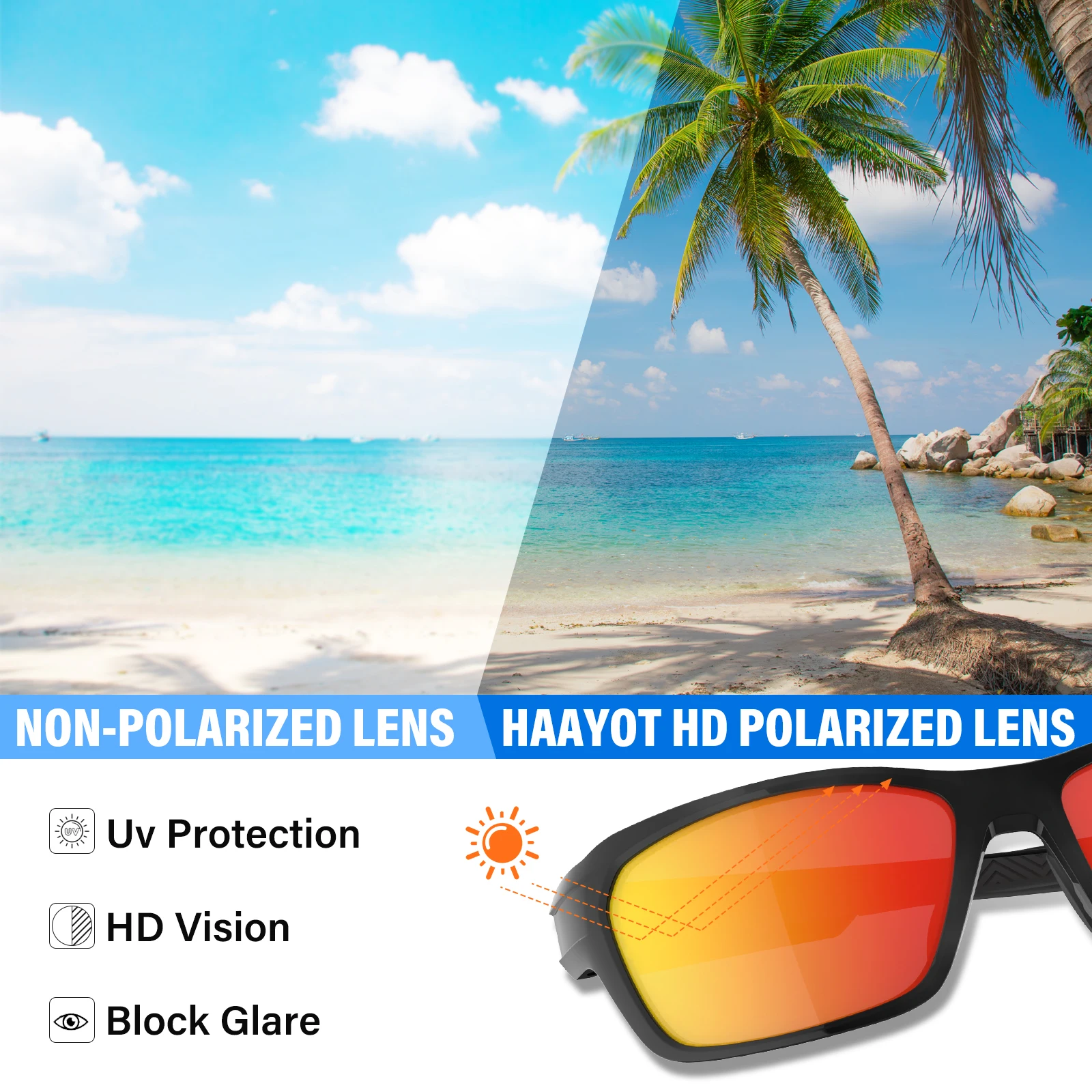 Gafas de sol deportivas polarizadas Suukaa 2023 para hombres y mujeres, para pesca, ciclismo, correr, conducir, golf, protección UV_voghion.com