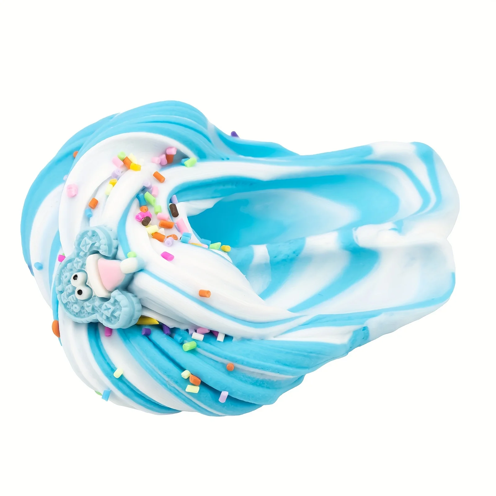 2.37oz Fluffy Two-Tone Butter Slime Set Super Soft Stretchy And DIY Non-sticky Cake Scented Toys Clay Party Favors Birthday Gift
