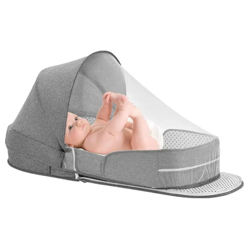 

Travel Bassinet For Babies Portable Bed Lounger And Travel Crib Foldable With Breathable Mesh Nets And Bedside Sleeper Newborn