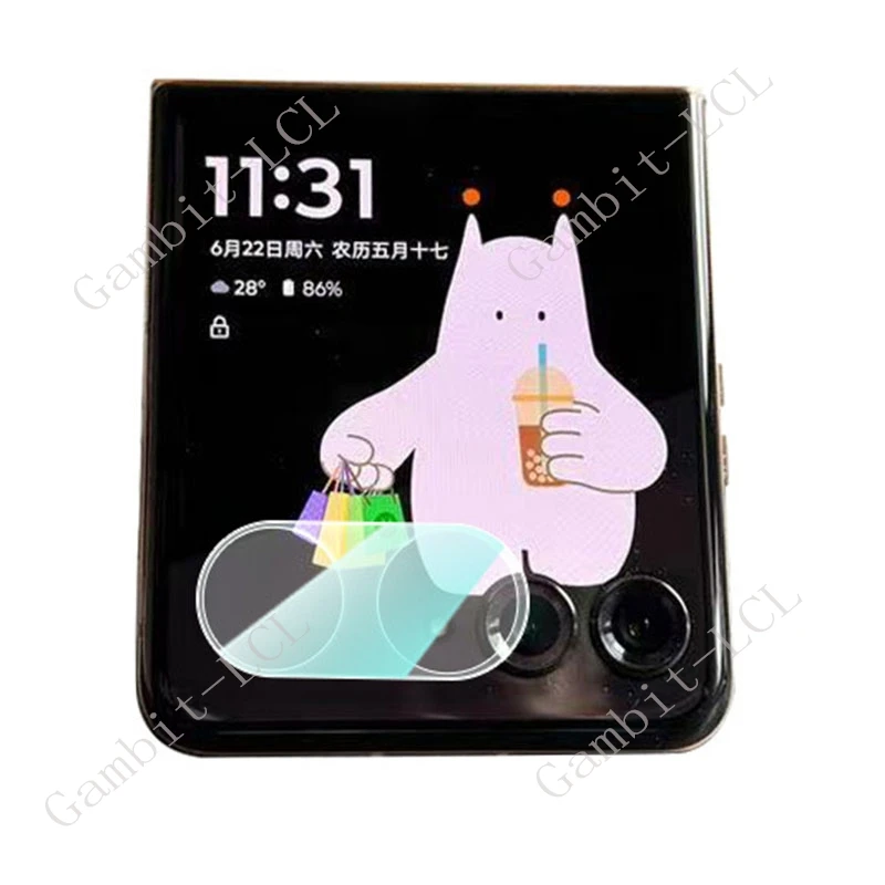 Premium Tempered Glass 3D Camera Lens Protector and Back Cover Film