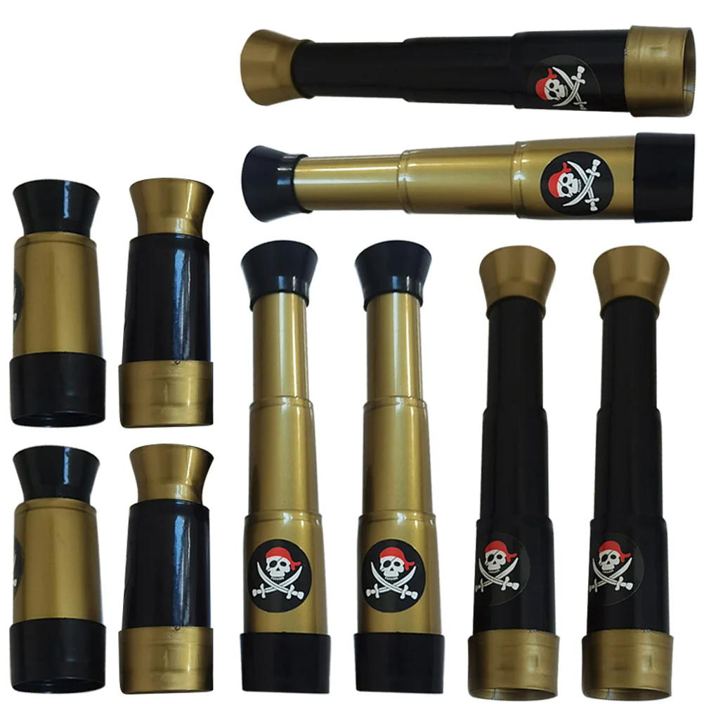 

Pirate Spyglass Toy Party Captain Collapsible Kids Plastic Handheld Favor Pocket Marine Supplies Cosplay Games Watching Ship