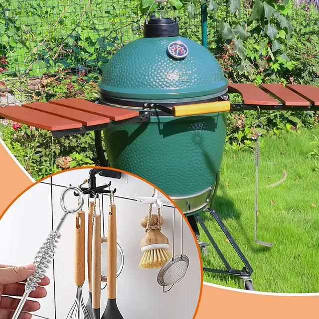 Meghosszabbított 24,5 Hüvelykes Bbq Ash Tool Poker Rake, Rake A Nagy Zöld Tojástisztító Eszközhöz, Tojás Kiegészítők - Image 5