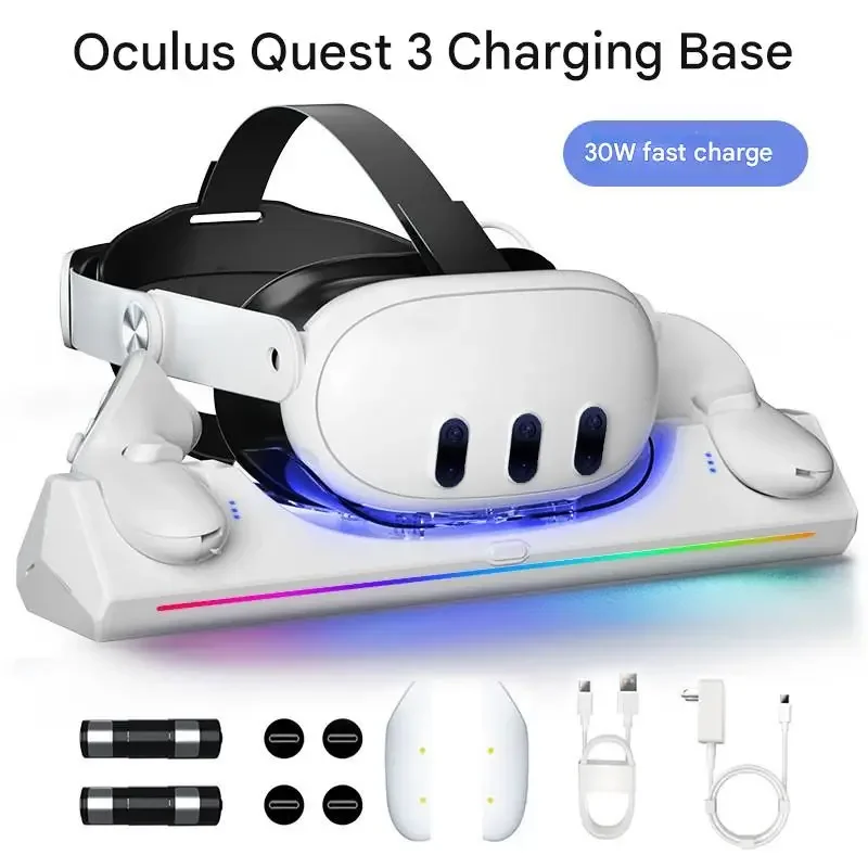 VR AR Accessorise Stazione Di Ricarica Controller VR Display Stand Con Cavo Indicatore LED Compatibile Meta Quest 3 231019 Da 23,16 € | DHgate