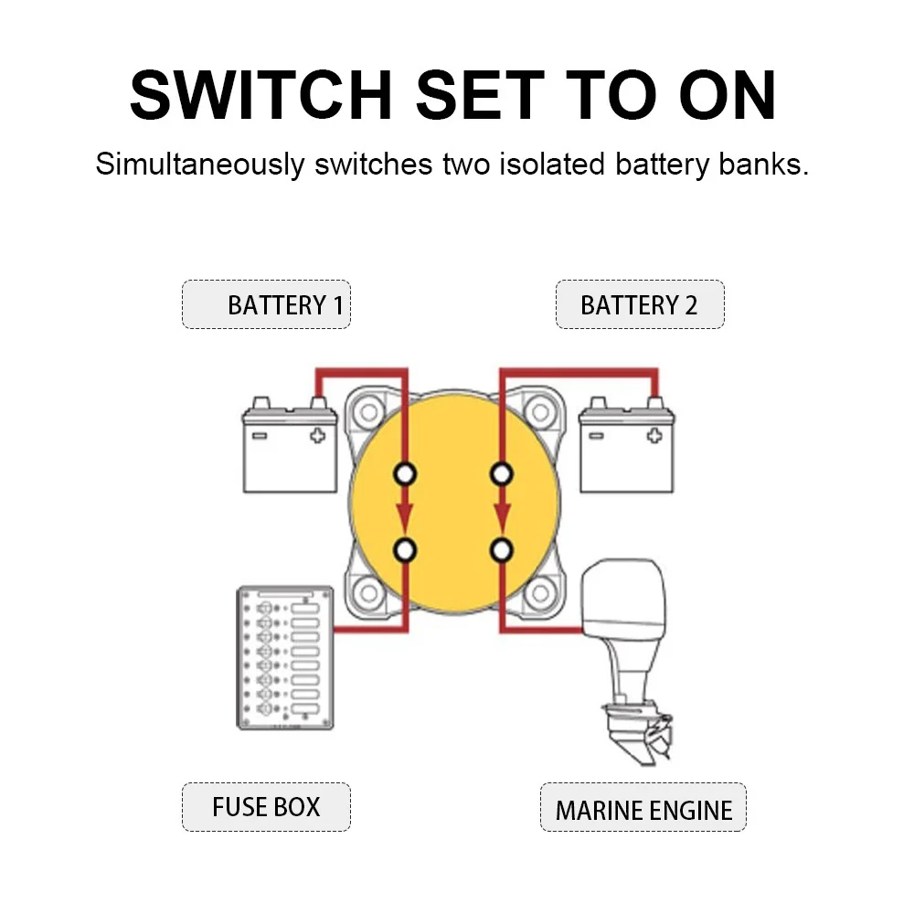 5510E Dual Circuit Plus Batterie-Drehschalter-Trennschalter, 32 V, 350 Ampere, E-Serie, für Auto, LKW, Schiff, Schnellboot, langlebig – Detail 2