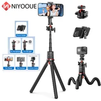 Selfieshow Flexible 360 Ball Head Portable Travel Tripod Cell Phone Stand Clip Selfie Stick Tripe for Live Streaming Vlogging 1