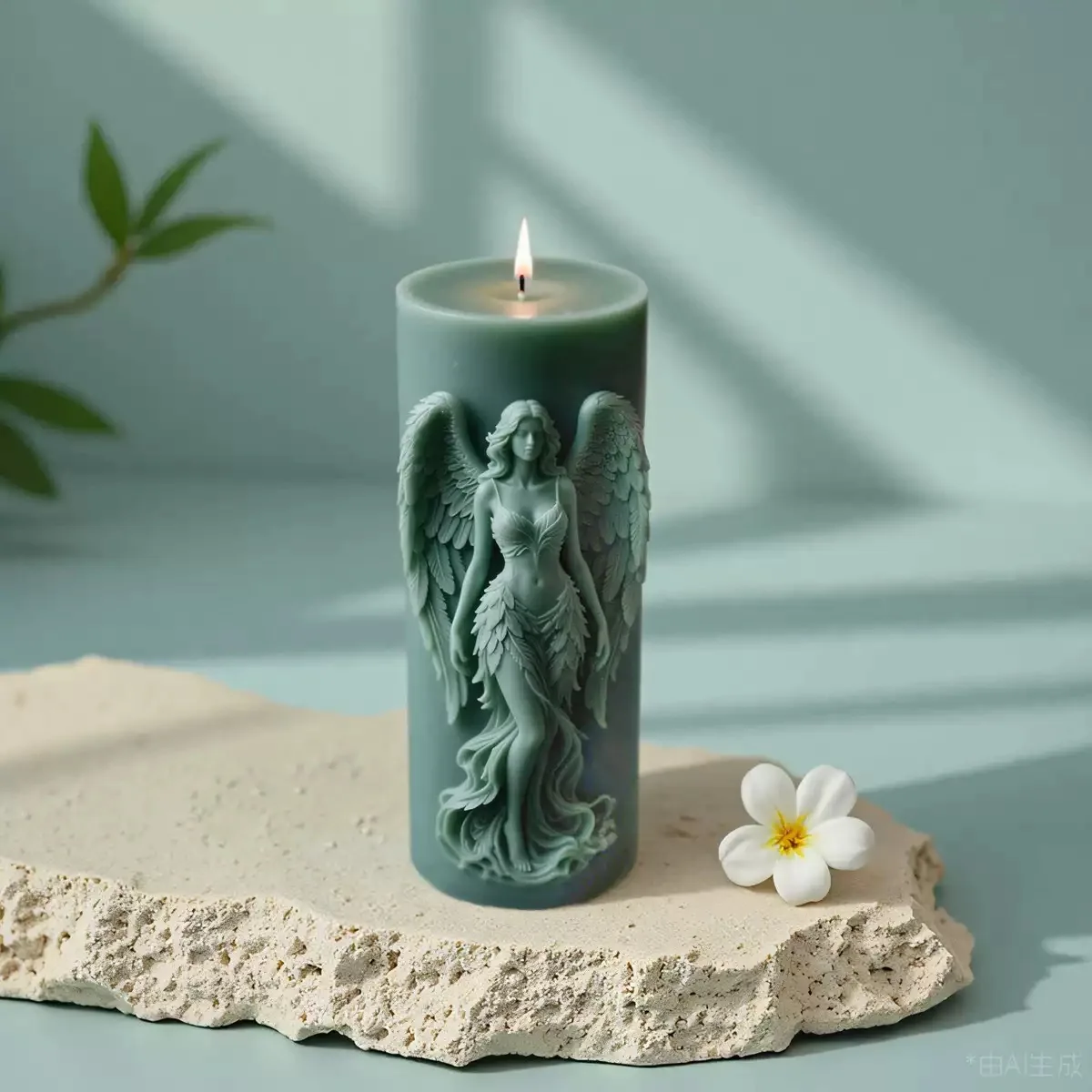 3D Fantasy Wings Goddess Aromatherapy Candle Silicone Mold DIY Soap Plaster Home Decoration Reusable