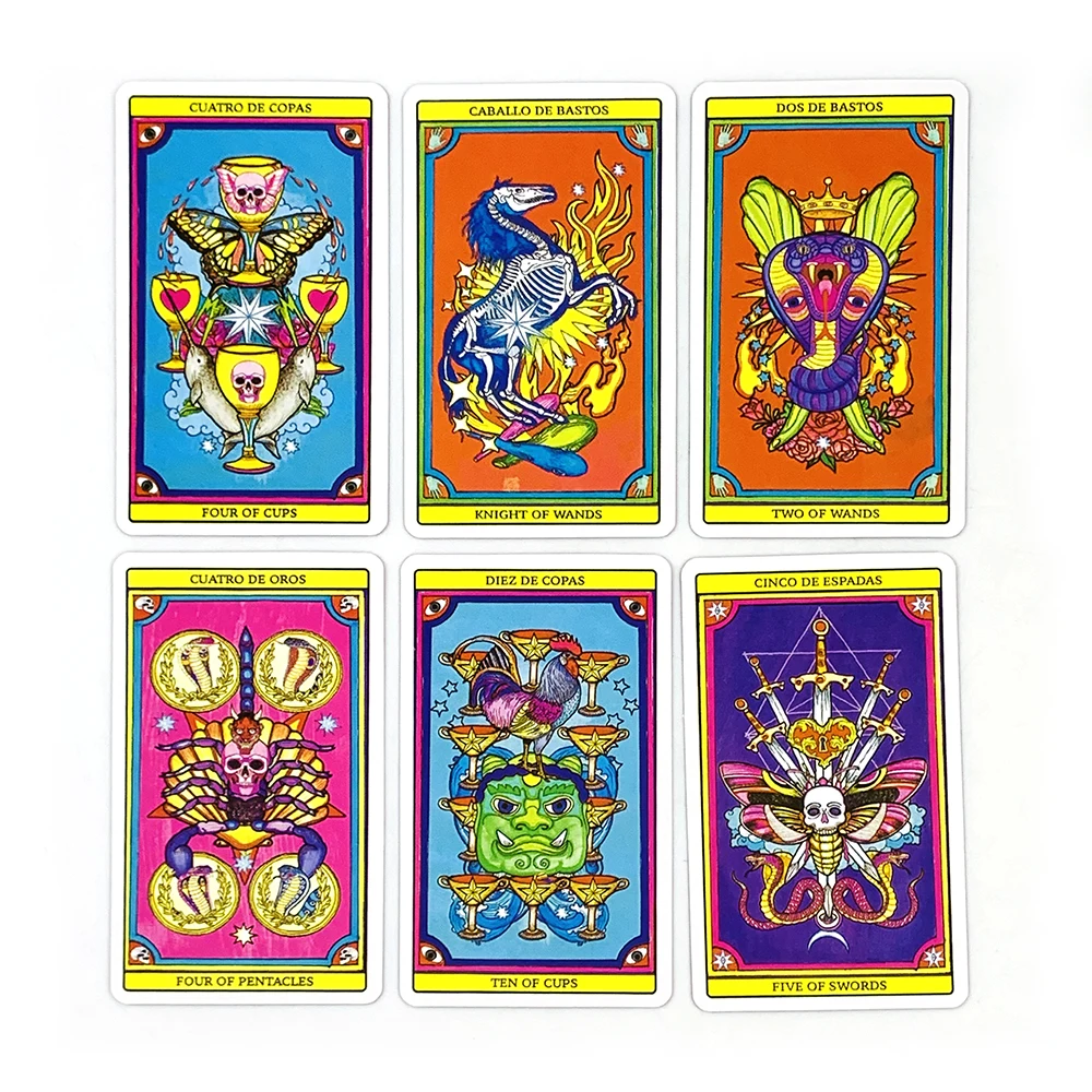 타로 카드 78장 중국식 카드 데크 영어 비전 점술판 보라드 게임 카드, 영적 지도 및 수집가용 카드