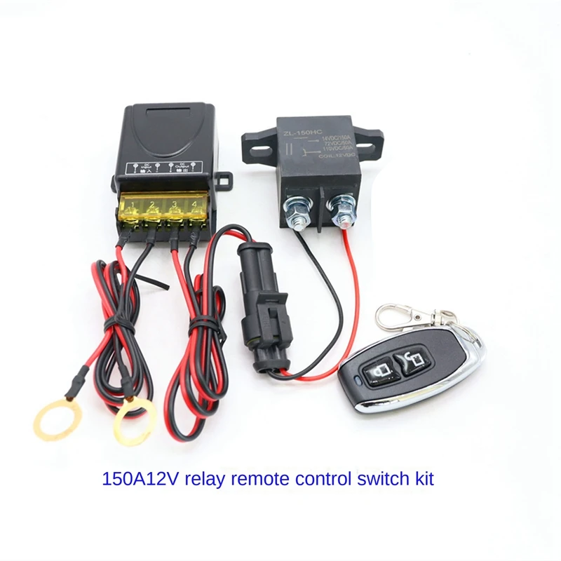 무선 범용 리모컨 스위치, 자동차 워터 펌프용 고출력 릴레이 리시버 모듈, 433Mhz, 150A