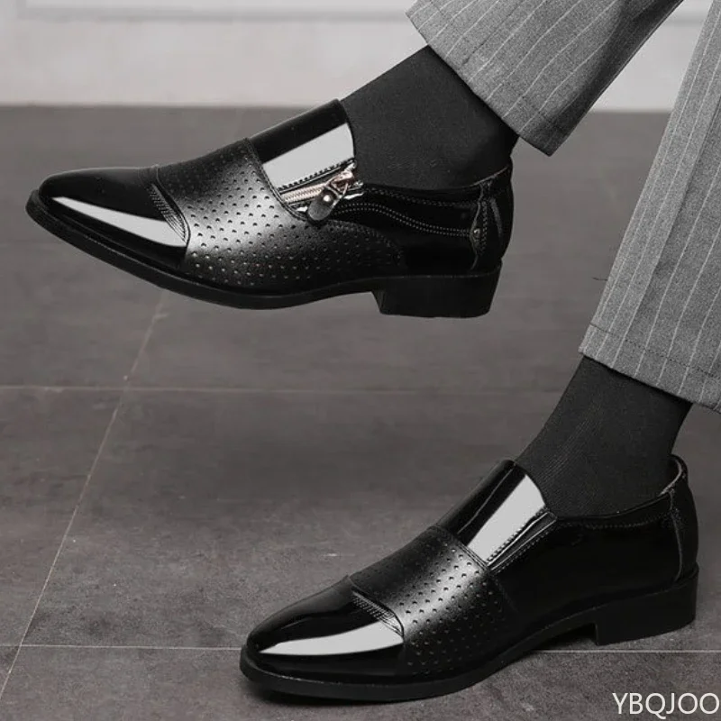 2026 أحذية رسمية عصرية للرجال للمكتب مقاس كبير أحذية زفاف رجالية مريحة ومتعددة الوظائف منخفضة القطع يوميًا