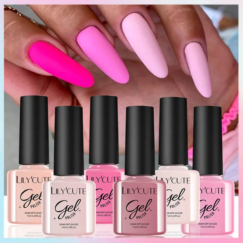 LILYCUTE 7ml Gel Nail Polish New Arrival Soak Off UV LED Nail Gel Varnish Full Coverage Super Texture Gorgeous Nail Art Manicure