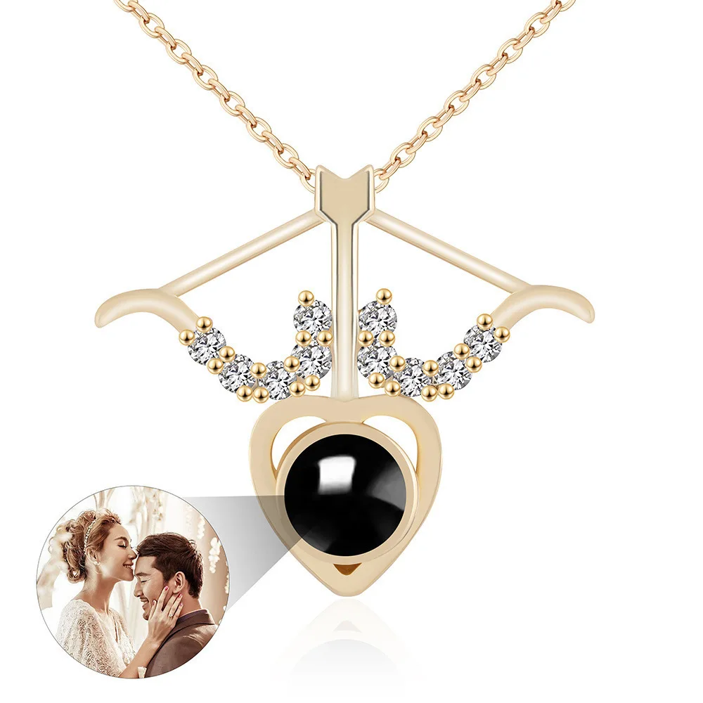 

Custom Picture Necklace Pendant Wedding Romantic Memory Projection Necklace Ladies Gift Mother's Day Gift