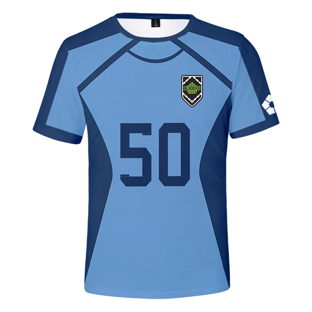 

Blue lock t shirt anime football team, casual fashion short sleeve, 3D printed loose T-shirt, men's product T-shirt