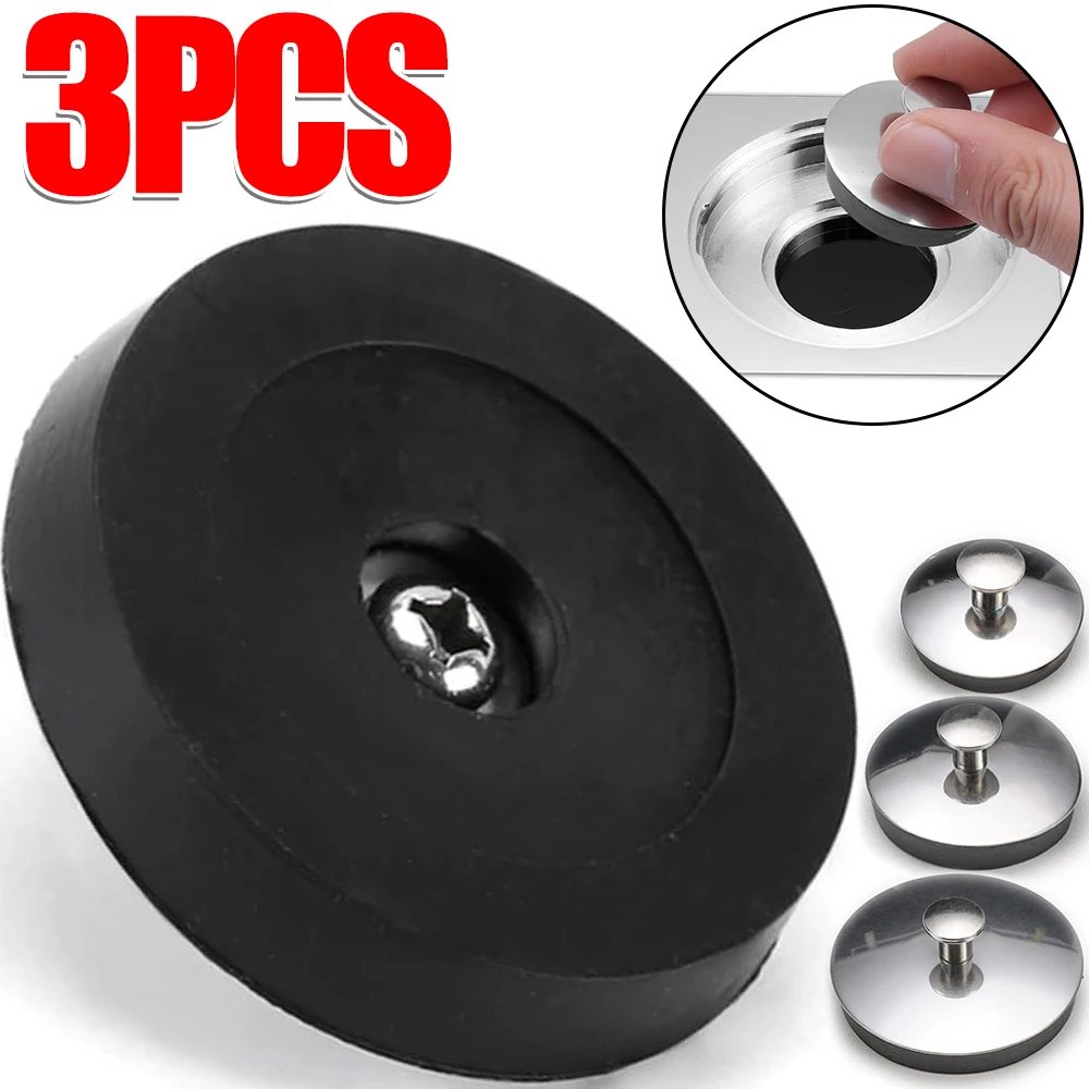 

3/1Pcs Kitchen Sink Plug Stainless Steel Rubber Stopper Bathroom Washbasin Enduring Drain Stoppers Kitchen Universal Accessories