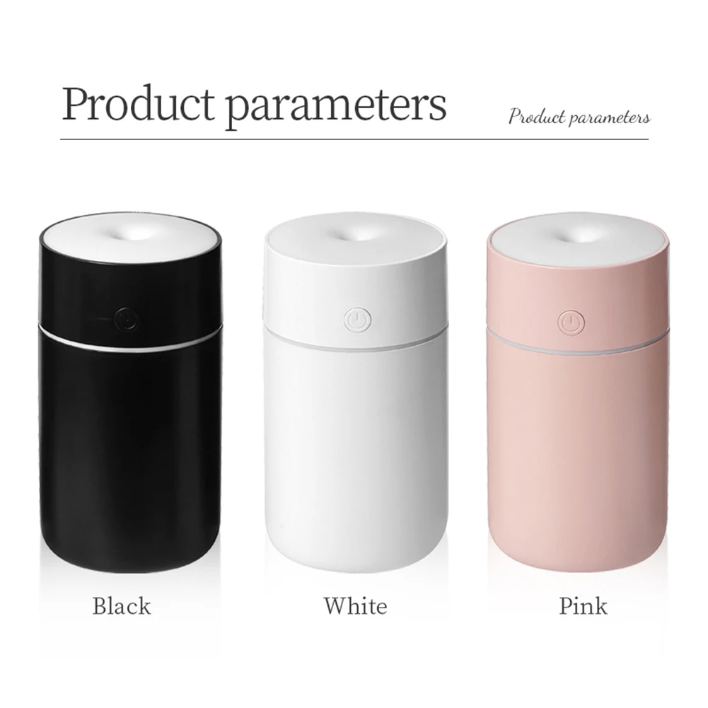 Air Humidifier Mini LED 230ml Aroma Essential Oil Diffuser USB Rechargeable Home Air Freshener