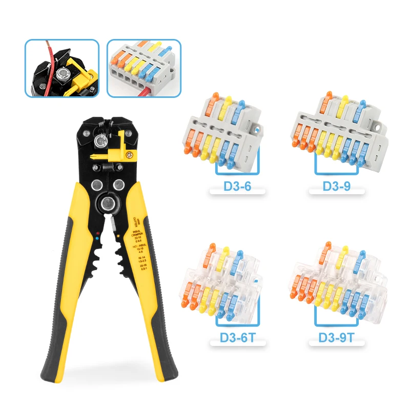 Connettore Per Cavo Elettrico 32A Scatola Di Giunzione Con Strumento, Connettore Per Cavo A Leva Push-Interminal Universale Compatto Con Foro Di Fissa