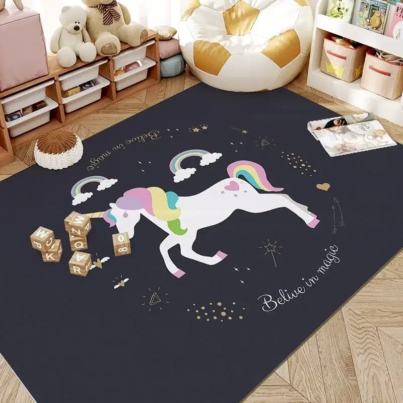 

Cartoon Decorate Living Room Carpet Thickened Bedroom Bedside Soft Floor Mat Leisure Area Coffee Table Rug