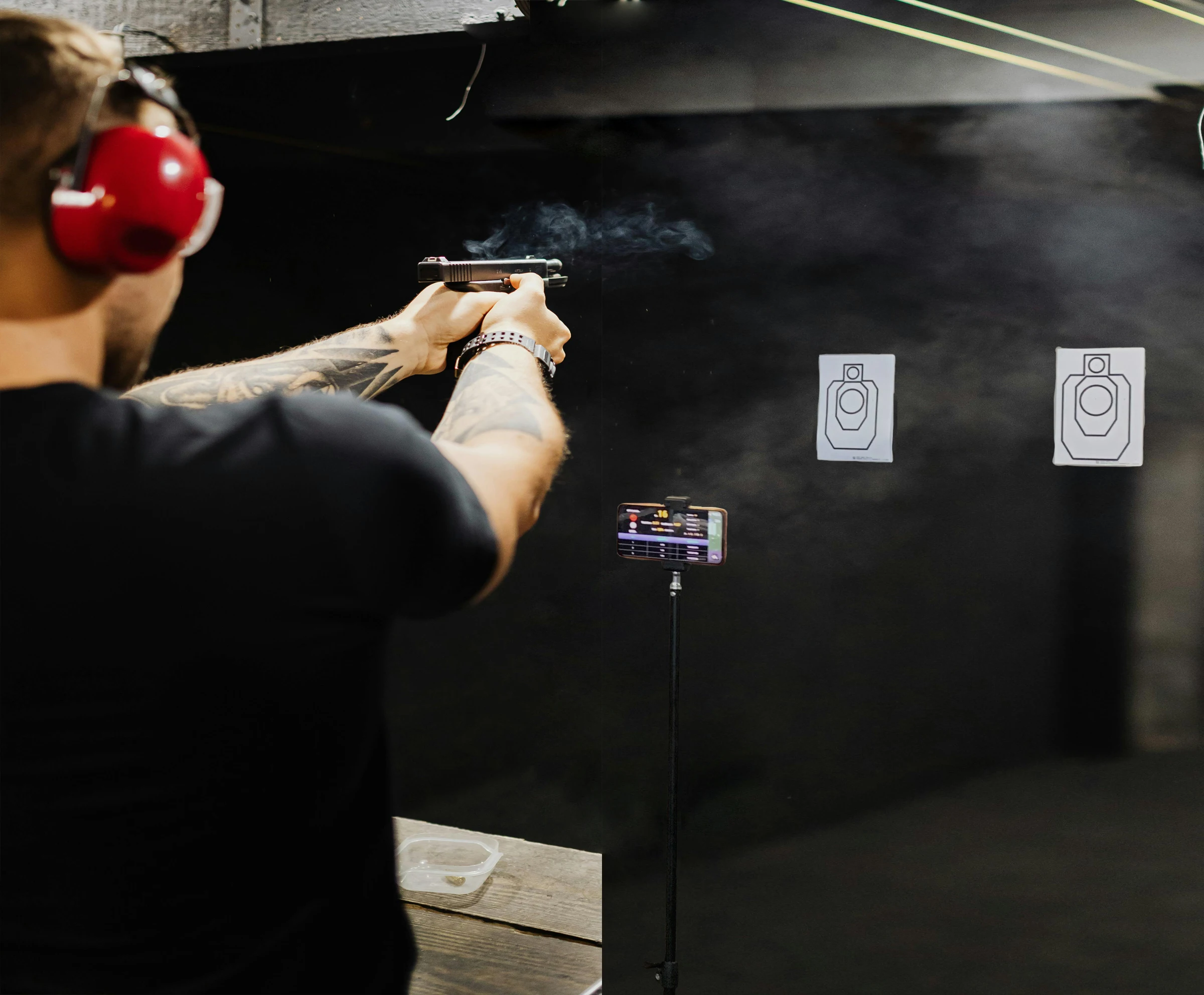 Special PIe Shooting App, Red Dot Laser Shooter, Dry Fire Training Laser 9mm Bullet Training Simulator .40SW .45ACP .38Sup
