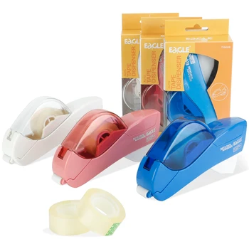 Taglierina per dispenser automatico di nastro con nastro da traino Porta nastro portatile per cancelleria portatile per avvolgere materiale scolastico domestico per ufficio