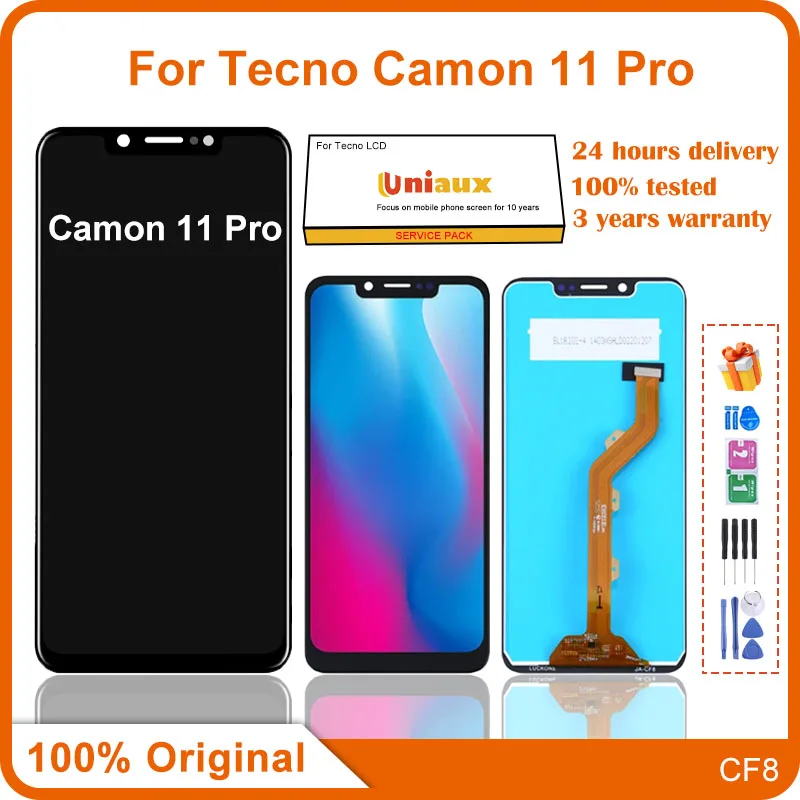 Reposição para Tecno Camon 11 Pro Display Lcd Touch Screen Montagem Digitalizador Cf8 62 Peças de